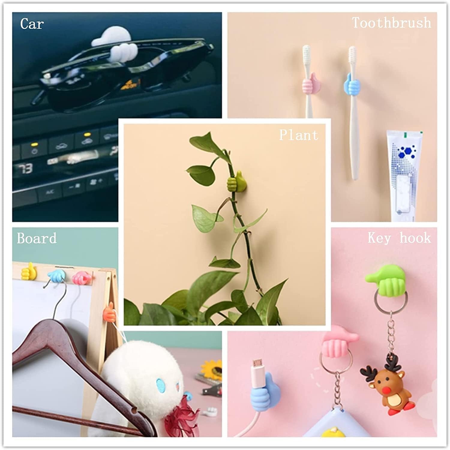 9117 Thumb Cable Clips,Cord Holder Multi-Functional Wall Hooks Cable Organizer Cable Management for Desk Home Office Car Multi Color (Pack Of 10) 9117 Thumb Cable Clips,Cord Holder Multi-Functional Wall Hooks Cable Organizer Cable Management for Desk Home Office Car Multi Color (Pack Of 10)